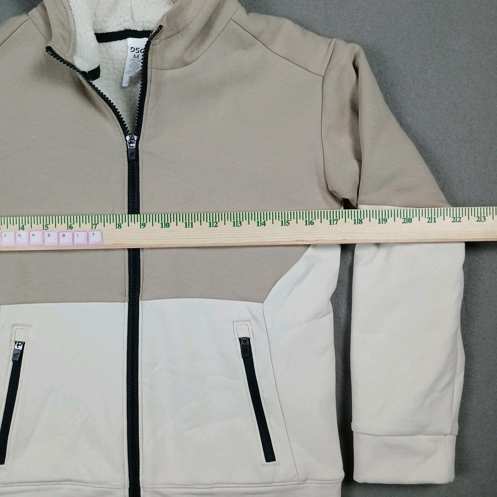NWT DSG Boys Medium (10-12) Sport Sherpa Jacket Khaki Sand Long Sleeve Full Zip - Picture 2 of 7